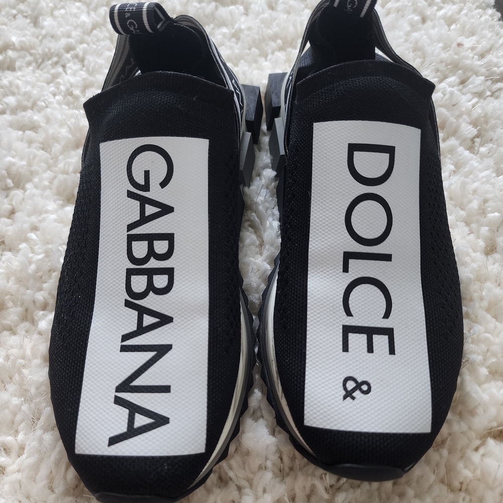 Dolce & Gabbana Black Slip-On Sneakers
